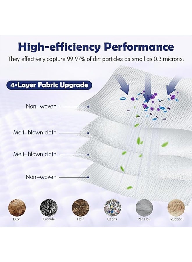 OUYoo 12 حزمة أكياس غبار لروبوروك Q5 Pro+/Q8 Max+/S7 Max Ultra/Q7 Max+/Q7 TF+/Q10 VF+/S8+/S8 Pro Ultra/Q5 Max+/S7 MaxV Ultra، إكسسوارات مكنسة كهربائية، أكياس غبار بديلة سعة كبيرة. - Image 4