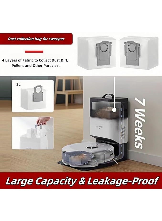 OUYoo 12 حزمة أكياس غبار لروبوروك Q5 Pro+/Q8 Max+/S7 Max Ultra/Q7 Max+/Q7 TF+/Q10 VF+/S8+/S8 Pro Ultra/Q5 Max+/S7 MaxV Ultra، إكسسوارات مكنسة كهربائية، أكياس غبار بديلة سعة كبيرة. - Image 5