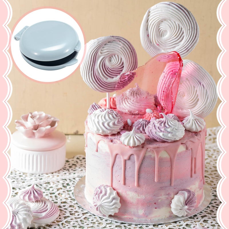 LemonRoad Disc Cake Pop Mold Plastic Gray Round Cake Pop Press Molds Shapes, or Soap Making - Image 3
