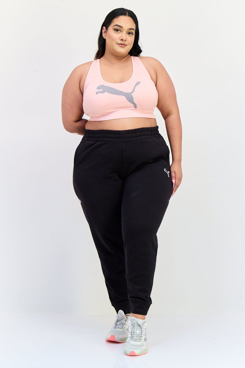 PUMA Women Plus Size Brand Logo Padded Training Sports Bra, Pink - Image 3