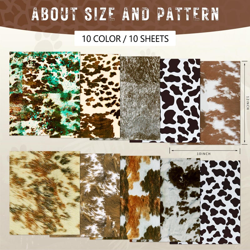 Tintnut Cowhide Sublimation Pattern Transfer Paper - 10 Sheets 12"x10", Cow Print Sublimation Transfer Paper Bundle Compatible with Cricut for DIY Mugs, Tumblers, Key Chain, T-Shirts - Image 3