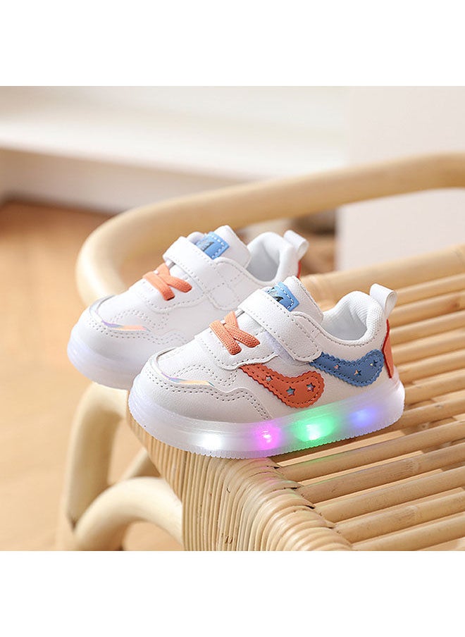 roaiss - Boys and Girls Fashionable Sports Shoes Lighting Toddler Walking Shoes Little White Sneakers Non-slip Soft Sole Baby Shoes Wearing Children's Shoes in Multiple Occasion - Image 1