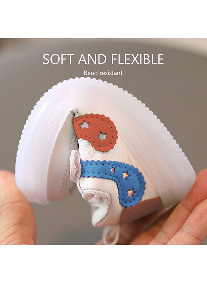 roaiss - Boys and Girls Fashionable Sports Shoes Lighting Toddler Walking Shoes Little White Sneakers Non-slip Soft Sole Baby Shoes Wearing Children's Shoes in Multiple Occasion - Image 1