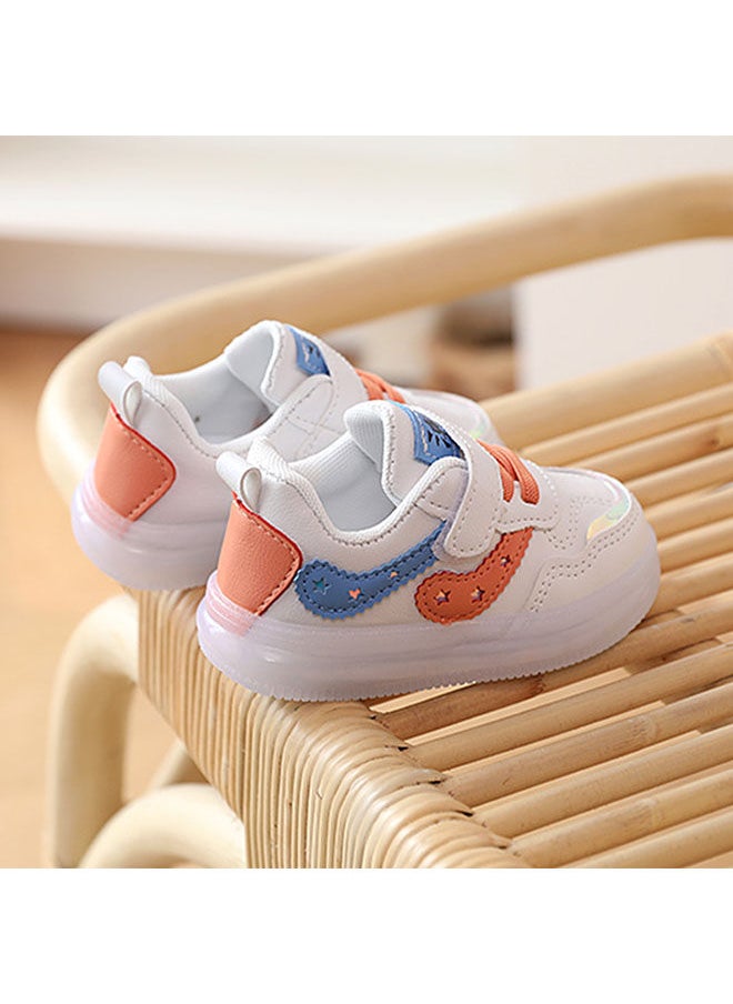 roaiss - Boys and Girls Fashionable Sports Shoes Lighting Toddler Walking Shoes Little White Sneakers Non-slip Soft Sole Baby Shoes Wearing Children's Shoes in Multiple Occasion - Image 1