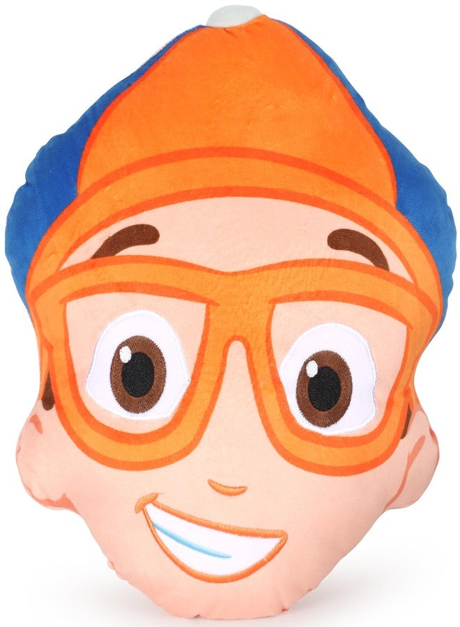 Jay Franco Blippi Plush Nogginz Pillow - 12 Inches Kids Ultra-Soft Stuffed Character Plushie & Cozy Pillow, Official Licensed, Multi - Blippi - Image 1