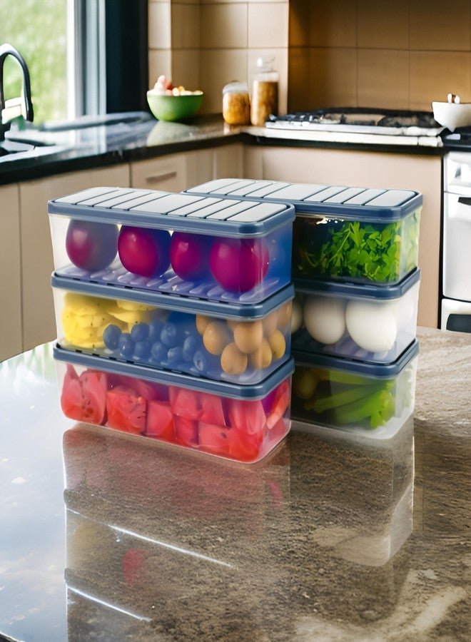 DEW MAT Plastic Grocery/Storage Jar and Container Set, Air Tight & BPA Free Containers for Kitchen Storage Set, Produce and Pantry Storage Multipurpose Jar(PACK OF 6). - Image 3