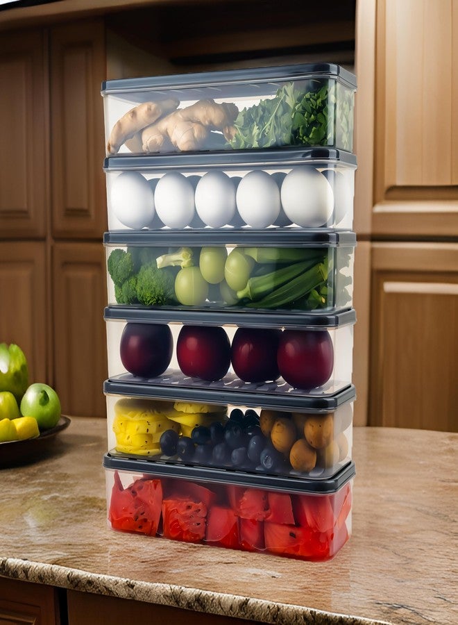 DEW MAT Plastic Grocery/Storage Jar and Container Set, Air Tight & BPA Free Containers for Kitchen Storage Set, Produce and Pantry Storage Multipurpose Jar(PACK OF 6). - Image 4