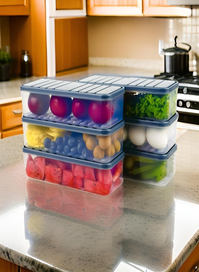 DEW MAT Plastic Grocery/Storage Jar and Container Set, Air Tight & BPA Free Containers for Kitchen Storage Set, Produce and Pantry Storage Multipurpose Jar(PACK OF 6). - Image 5