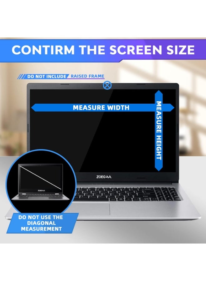 15.6 inch Blue Light Blocking Screen Protector Panel for 16:9 Widescreen Computer Monitor and Laptop - PC Anti-UV Eye Protection Filter Film - Anti-Scratch Diagonal Frame Shield [1 Pack] - Image 4