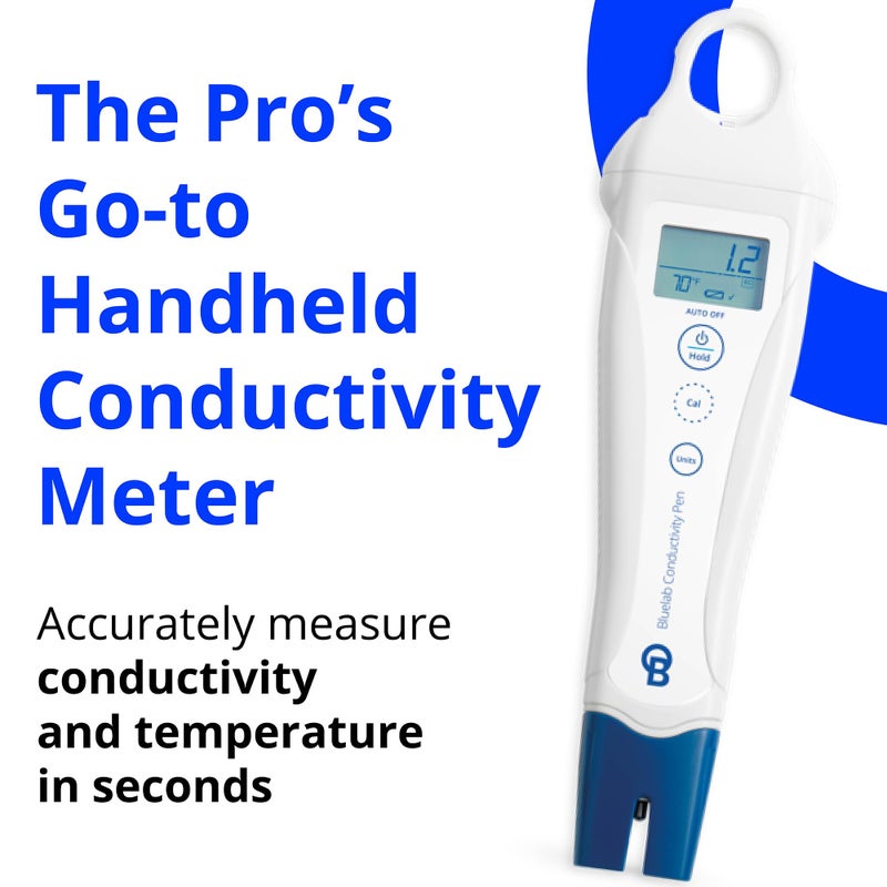 Bluelab PENCON Conductivity Pen and Digital TDS Meter, Water Tester for Temperature and Nutrient (CF, EC, PPM 500, PPM 700), TDS Testing Kit for Hydroponic System and Indoor Plant Grow - Image 2