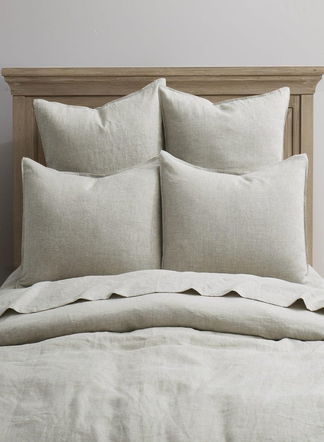 ATLINIA 100% Linen Pillowcases Set of 2, Euro Size 26" x 26" Pillow Case, Linen Pillow Sham - Image 5