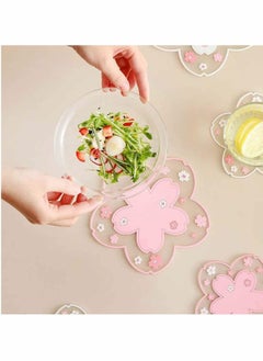 Y&D Drink Coasters, 2pcs Japan Style Non-Slip Sakura Coffee Cup, PVC Coaster Home Tea Bowl pad placemat for Office, Restaurant, Living Room Decor, Housewarming Gift  - Image 5