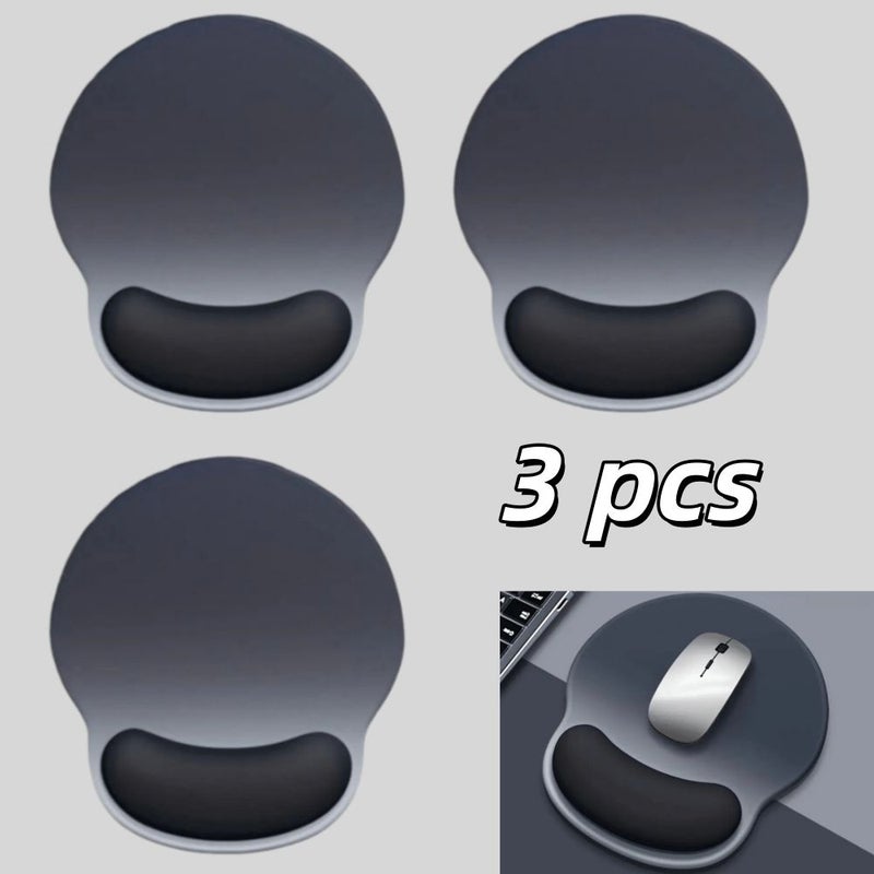 3pcs Mouse Wrist Rest Pad Set Keyboard Hand Support Silicone Office - Image 1