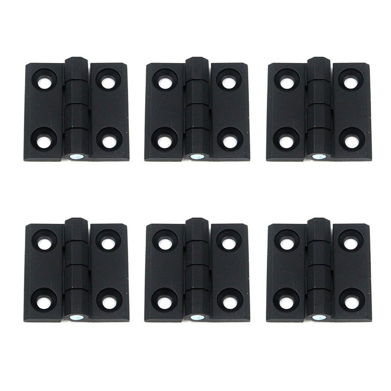 Mcredy Karcy Cabinet Hinges Zinc Alloy Hinge Black Square 19x19x04LxWxH Set of 6  - Image 1