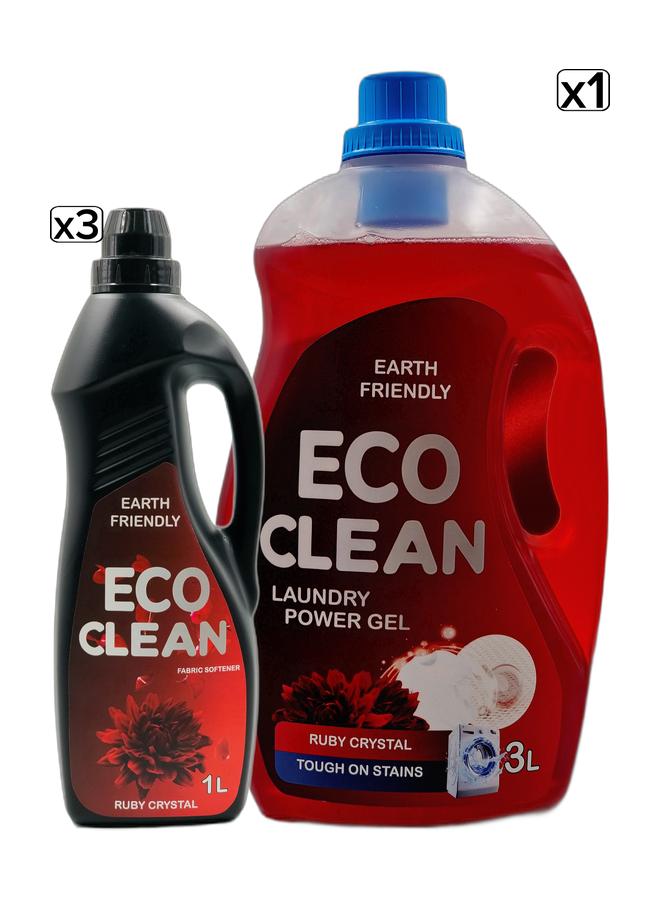 إيرث فريندلي مجموعة إيكو كلين روبي كريستال من منظف الغسيل ومنعم الأقمشة سعة 2 لتر مجانًا - Image 1
