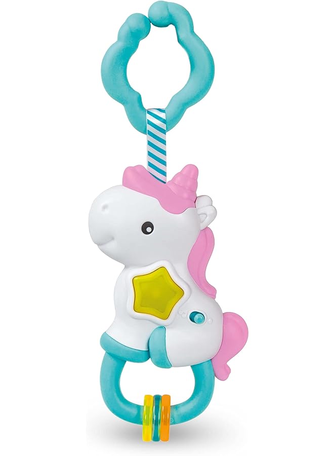 كلمينتوني يونيكورن السحري مع الألحان والأضواء لعمر 3 أشهر فما فوق - Image 1