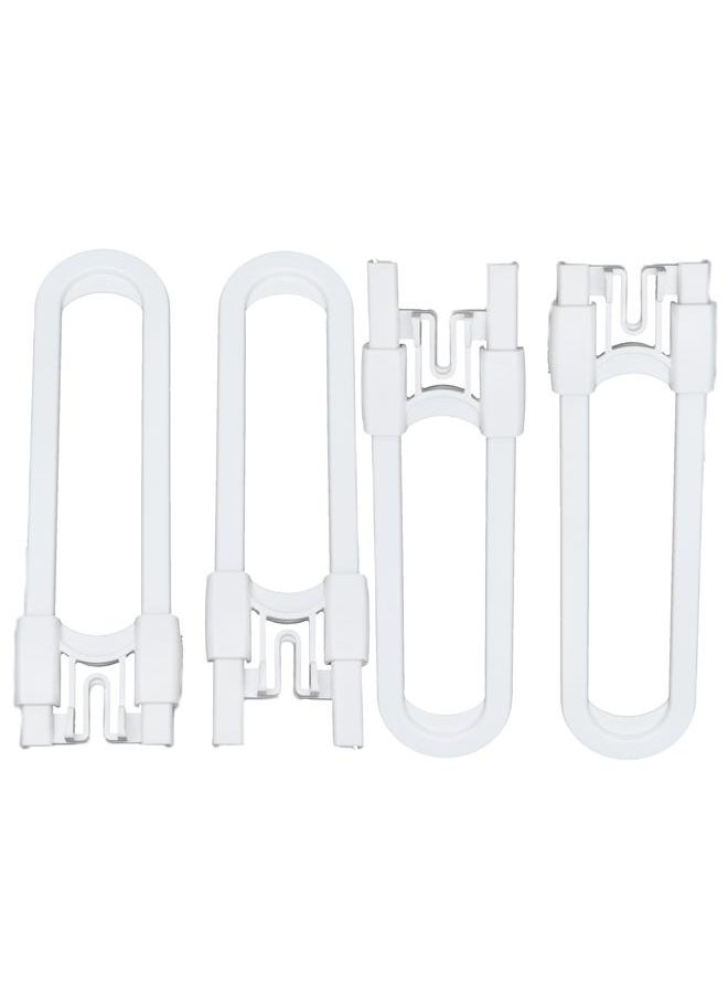 Thoraya 4pcs Cabinet Handle Locks U Shape Sliding Child Safety Plastic Lock for Handles Doors  - Image 1