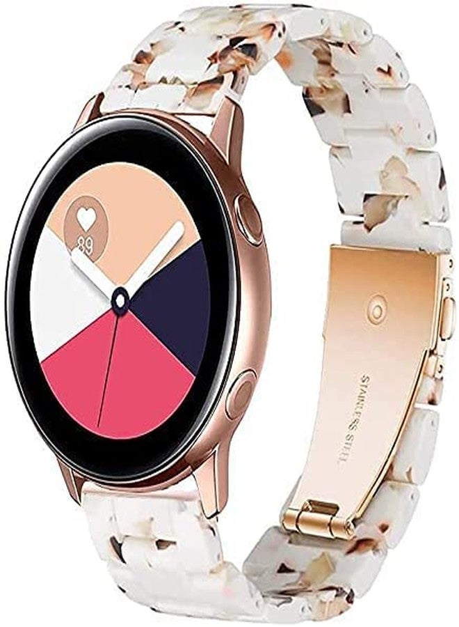 Omter حزام ساعة أومتر سريع الإطلاق من الراتنج 22 مم 20 مم 18 مم، حزام ساعة للنساء والرجال متوافق مع ساعة سامسونج جالاكسي/ساعة هواوي/أميزفيت ستراتوس/ساعة جارمين/أسوس زين ووتش 2 (أبيض نوجا، 18 مم) - Image 2