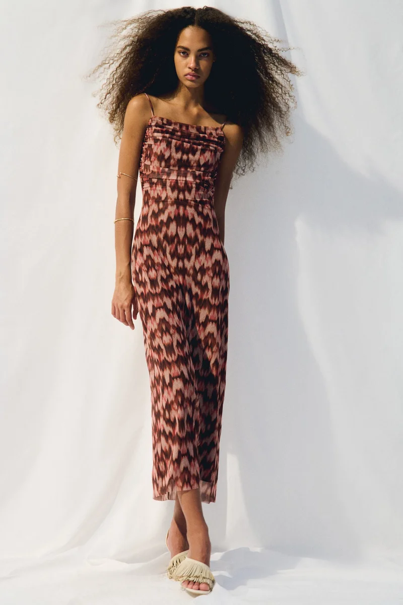 H&M Draped mesh strappy dress