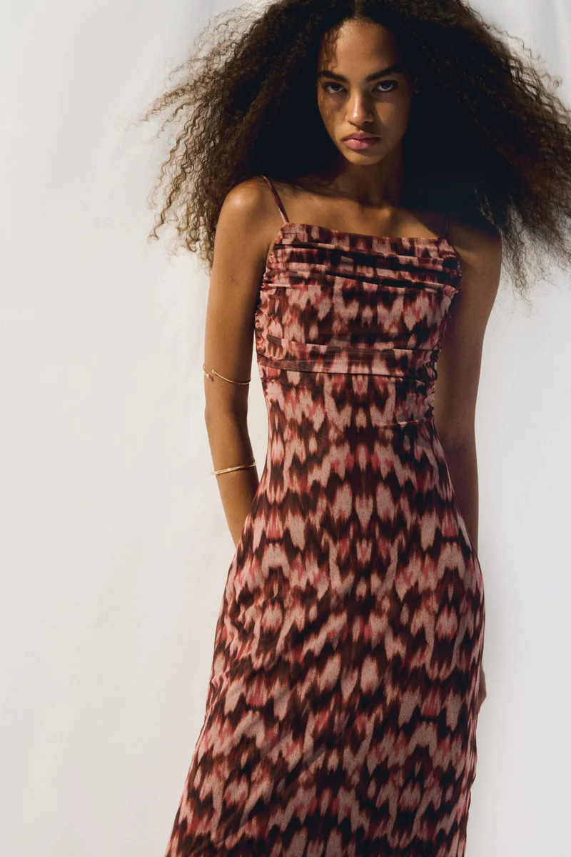 H&M Draped mesh strappy dress