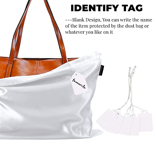FEICHANGHAO 2 Pack Dust Bags for Handbags Storage Silk Cloth Bag with Drawstring Travel Storage Pouch for Handbag Purse Shoes Boots, 2 PCS White, 19.6 × 15.7 inches, Purse Dust Bag - Image 5