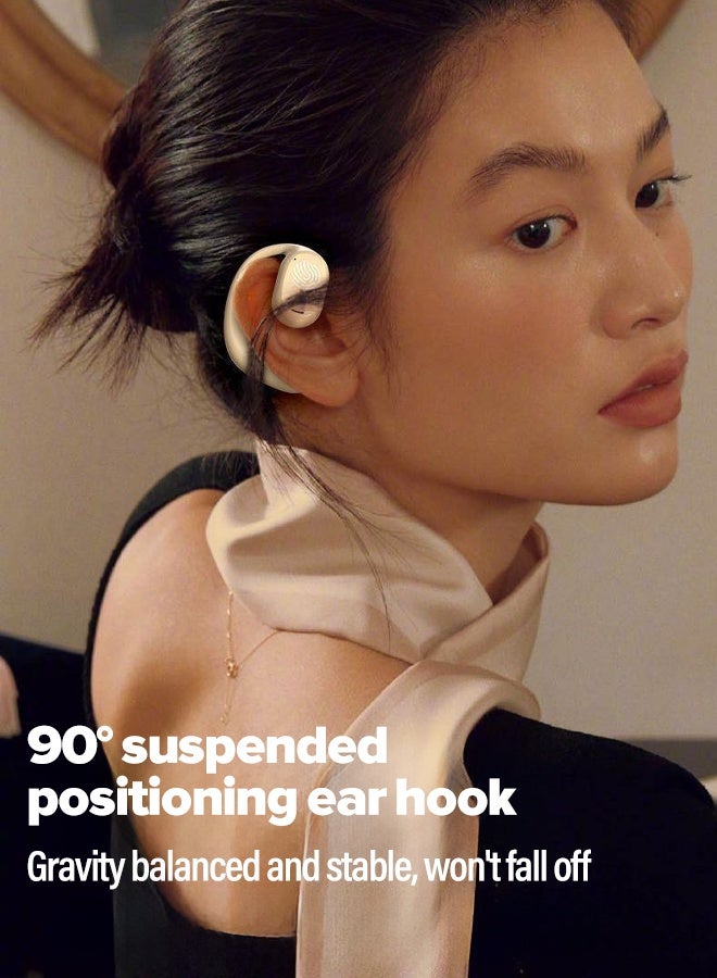In-ear headphones, HiFi Intelligent Noise Cancelling, Wireless Bluetooth 5.4, 99-hour battery life, IP57 water resistance, Multiple Modes, HD Sound Quality, Fast Charging, Available in Black, White, and Beige, Portable, True Bone Conduction Earhook Bluetooth Headphones - Image 4