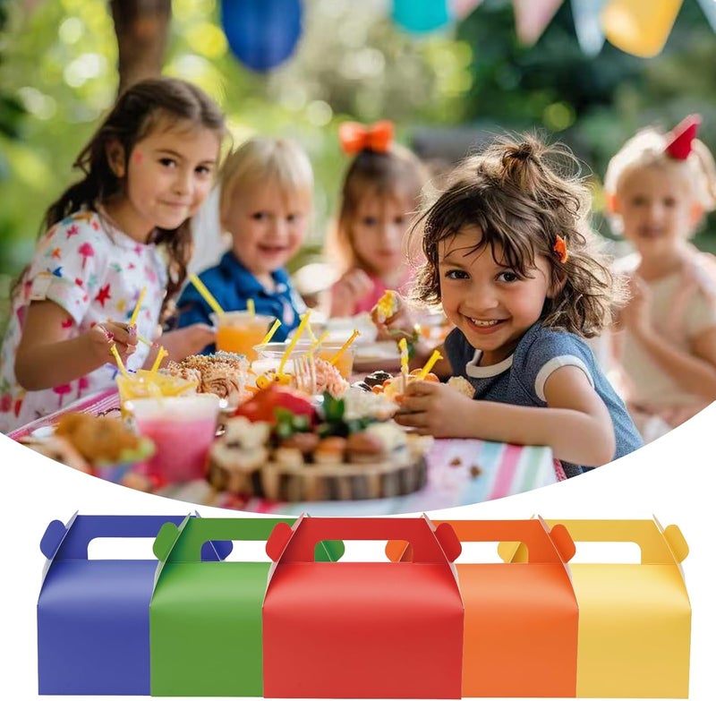 UnicoPak 30 Pack Navy Blue Gable Treat Boxes Party Favor Goodie Bag Boxes for Candy Treats Snacks Cookie Toys for Birthday Party Special Events, 6.5x3.5x3.5 Inches - Image 5