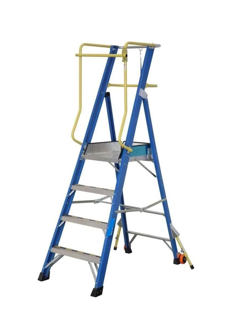 ABBASALI 4ft Fiberglass Platform Ladder (2m) - Image 1
