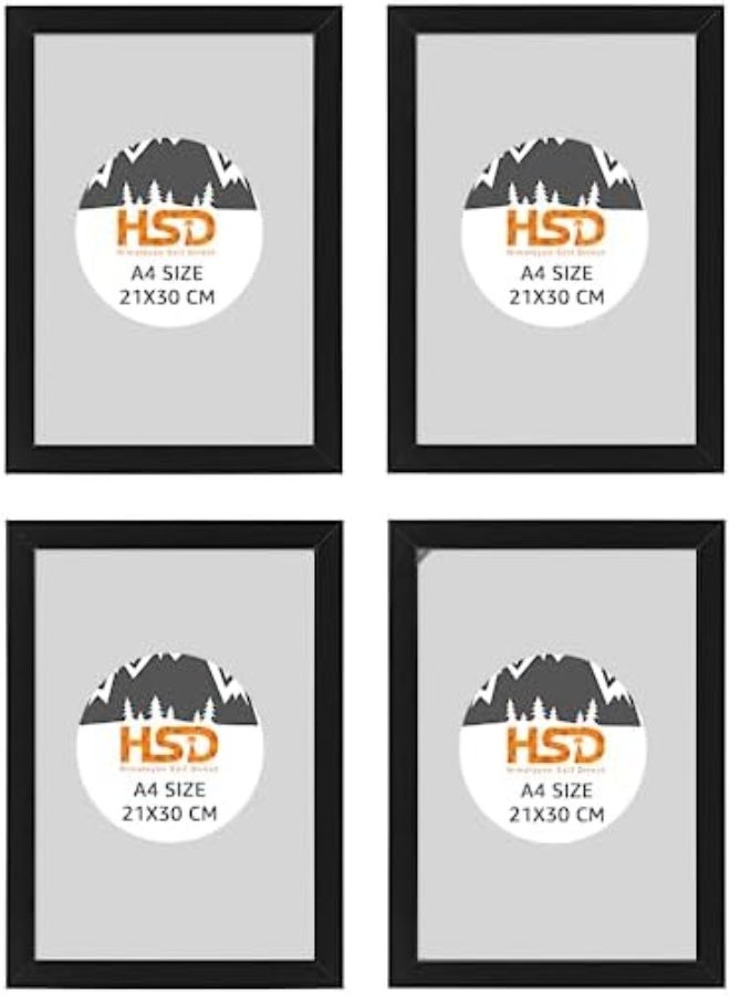 AKDC Ikea Fiskbo, Set Of 4 Photo Frames A4 21 X 30 Cm Black - Image 3