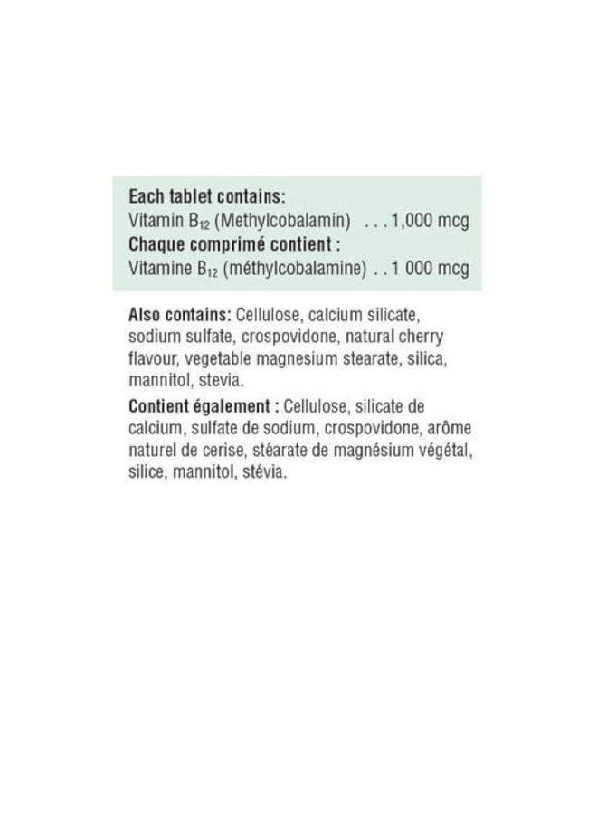 Jamieson Vitamin B12 Methylcobalamin Fast Dissolving Sublingual Tablets, 1,000 mcg, 100 sublingual Tablets  - Image 2