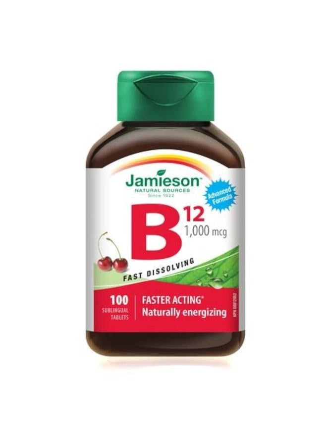 Jamieson Vitamin B12 Methylcobalamin Fast Dissolving Sublingual Tablets, 1,000 mcg, 100 sublingual Tablets - Image 2