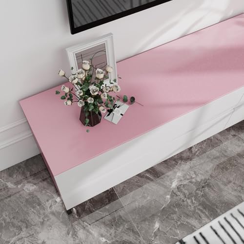 Laceskyso Pink Contact Paper 15.7"x78" Glossy Pink Peel and Stick Wallpaper for Kitchen Countertop/Cabinet Self Adhesive Waterproof Wall Paper Removable Decorative Vinyl - Image 2