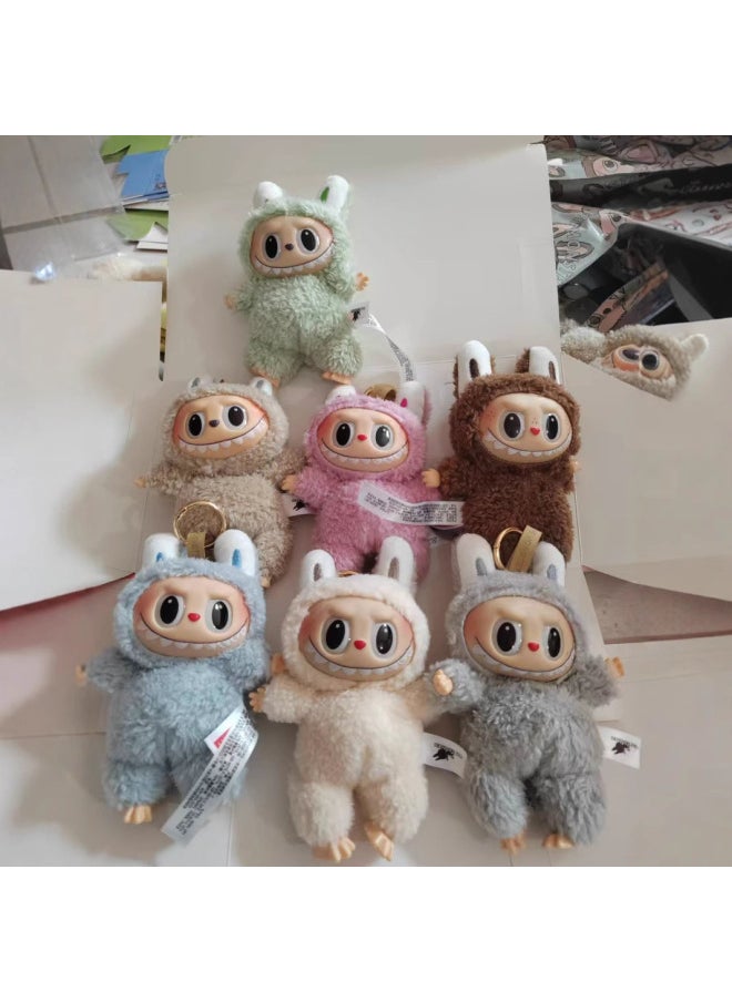 Labubu Generation Of The Motherland Version Of The Heart Macaron Bubble Series Fun Blind Box Vinyl Face Plush Doll-Specifications:[first Generation Heart-beat Macaron] Qingti Guoguo