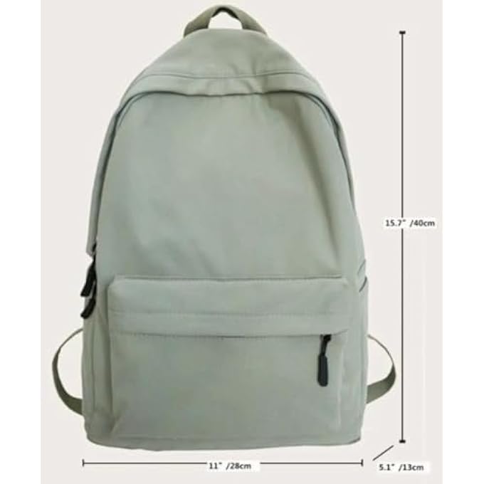 rayihni UnisexS Casual Daypack For Travel Classic Foldable Daily Standard Backpack Wbag54 Green - Image 5