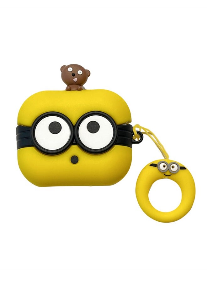 HY Compatible with Apple AirPods Pro/Pro 2 Protective Case Cover, Silicone Anime Case for Men/Women(Yellow)  - Image 1