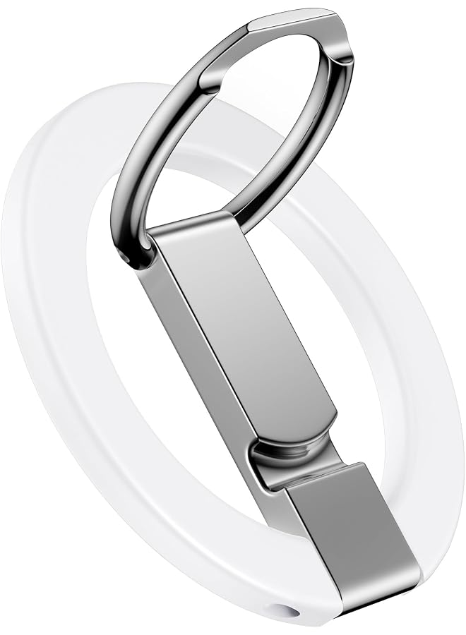 S-TOP Magnetic Phone Stand with Ring Holder, iPhone & Samsung MagSafe Grip Stand | Mag Safe Kickstand, Desk Holder, Magnetic Phone Ring Grip for Case, iPhone 17Pro Max – White, Hands-Free Viewing, Secure Hold - Image 1