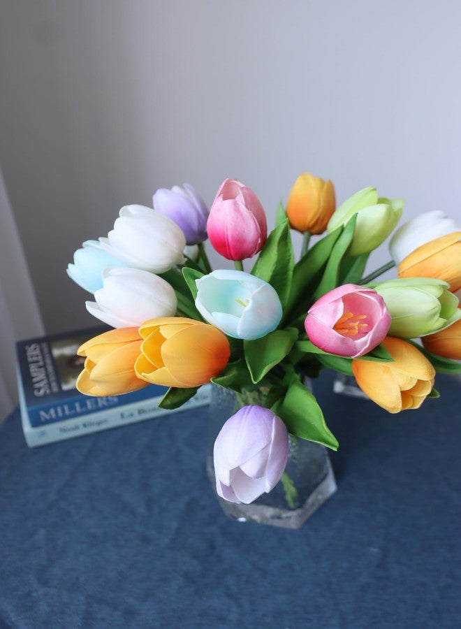 Buart Real Touch Artificial Flowers for Valentine's Day Mother's Day Home Table Centerpieces Decorations,Spring-Colors Fake Tulip for Wedding Bridal Bouquet(Luxury-Series,11pcs) - Image 3