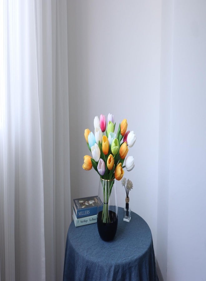 Buart Real Touch Artificial Flowers for Valentine's Day Mother's Day Home Table Centerpieces Decorations,Spring-Colors Fake Tulip for Wedding Bridal Bouquet(Luxury-Series,11pcs) - Image 4
