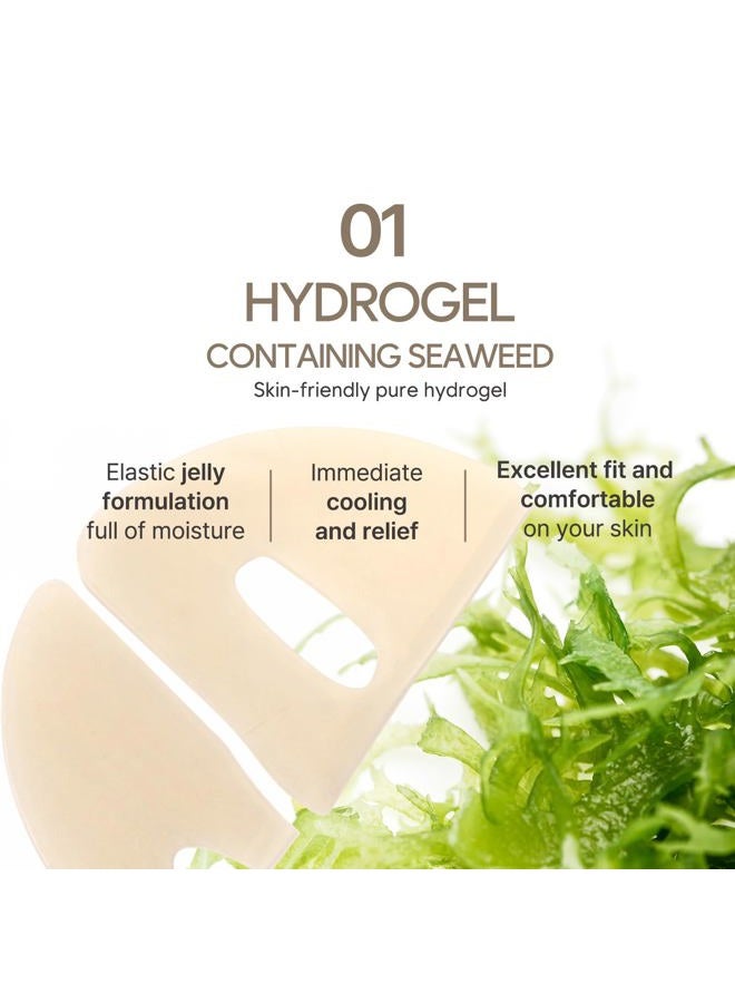 Petitfee Gold & Snail Hydogel Face Mask 5ea (30g*5) - 24k Gold Facial Mask for Firming, Healthy Skin, Hydrating, Skin Elasticity, Snail Secretion Filtrate, Citrus Extract, Green Tea Extract - Image 4