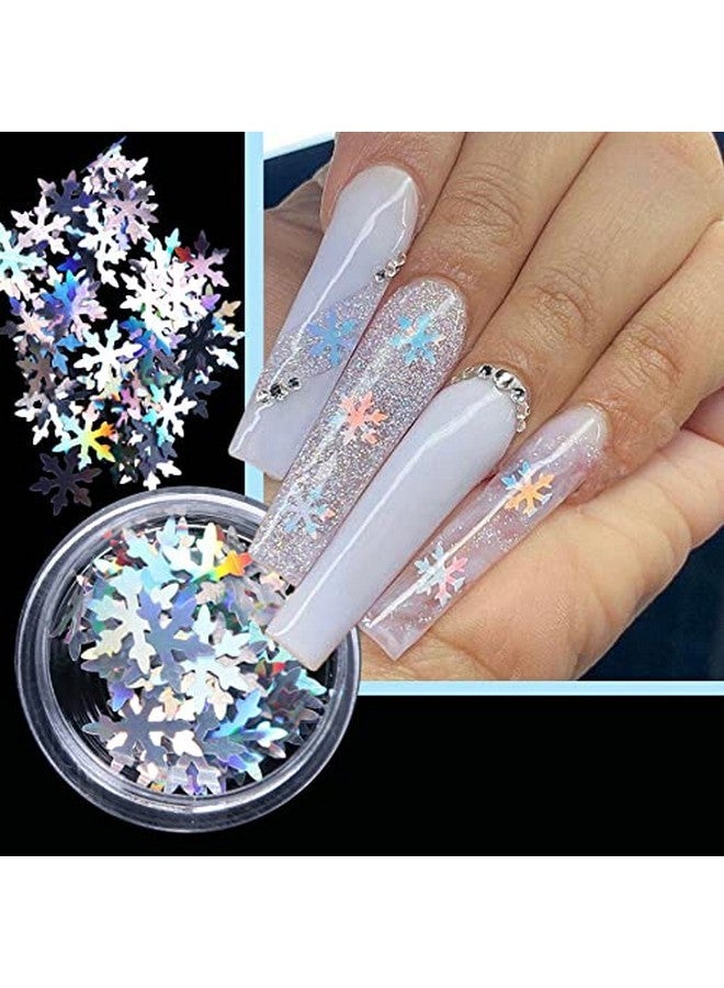 Valuu Christmas Snowflakes Ultrathin Nail Sequins Laser Sparkly Nail Glitter Flake Winter Diy Nail Decals Nail Decoration - Image 5