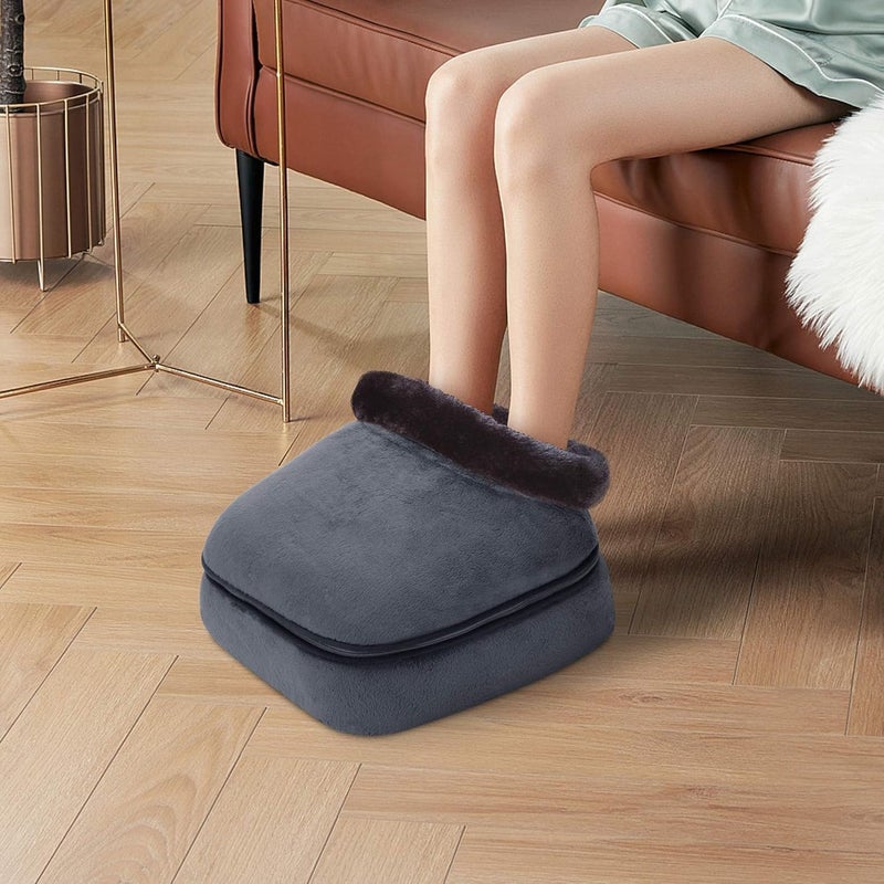 COMFIER جهاز تدليك القدمين COMFIER بتقنية الشياتسو مع حرارة - جهاز تدليك الظهر بالعجن مع وسادة تسخين، دافئ للقدمين، آلة تدليك كهربائية للقدمين لعلاج التهاب اللفافة الأخمصية، الاعتلال العصبي، تخفيف التوتر - Image 3