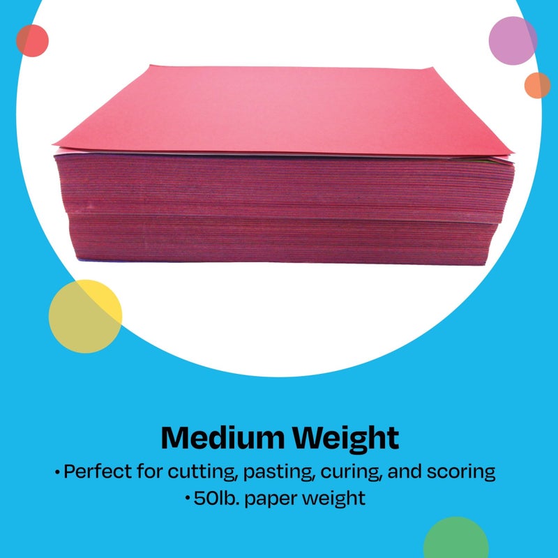 Childcraft Construction Paper, 9 x 12 Inches, Red, 500 Sheets - Image 3