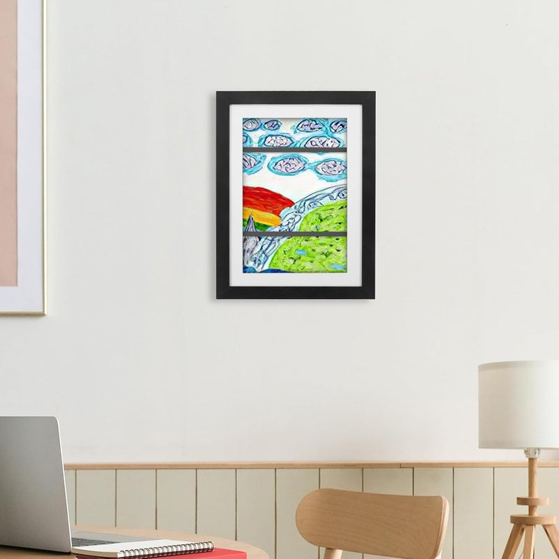 ’s Wall Picture Frame Set A4 Size Black Canvas Stretch Oil Painting Frame with Flip Cover for ’ Art Display and Home Decoration - Image 3