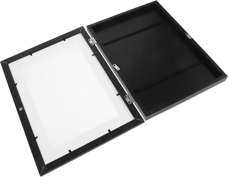 ’s Wall Picture Frame Set A4 Size Black Canvas Stretch Oil Painting Frame with Flip Cover for ’ Art Display and Home Decoration - Image 1