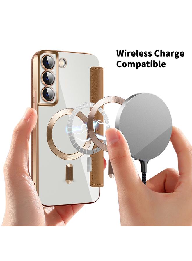 S-TOP Case For Samsung Galaxy S23+ 5G Shield MagSafe RFID Anti-theft Rhombus Leather Phone Case - Image 3