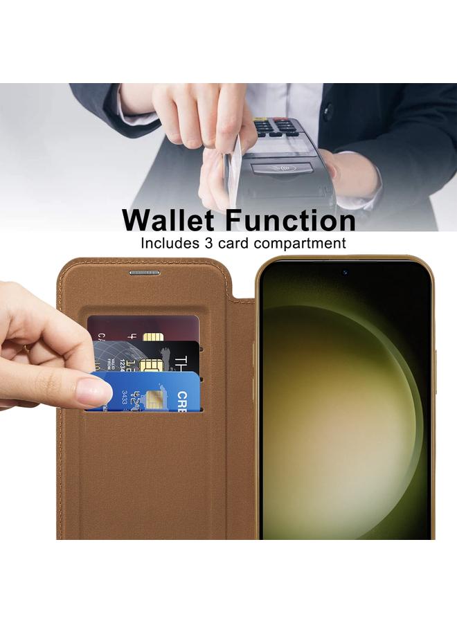 S-TOP Case For Samsung Galaxy S23+ 5G Shield MagSafe RFID Anti-theft Rhombus Leather Phone Case - Image 4