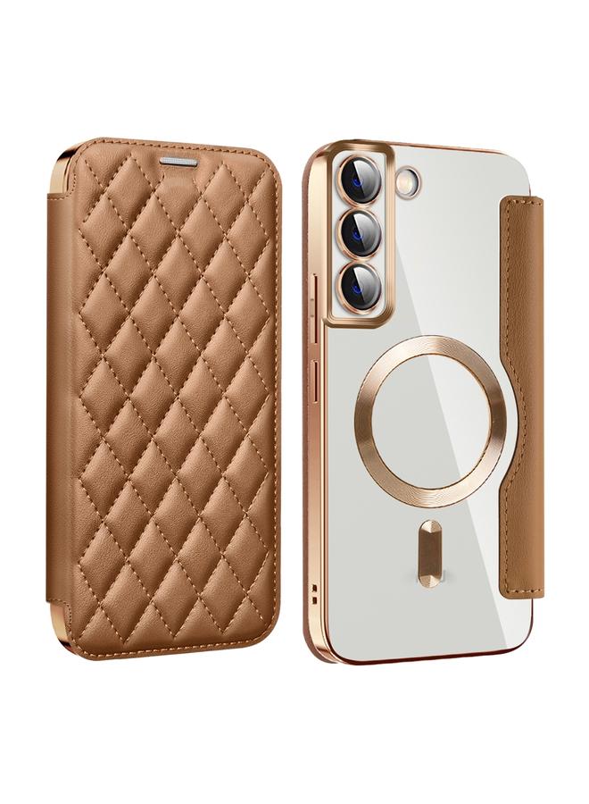 S-TOP Case For Samsung Galaxy S23+ 5G Shield MagSafe RFID Anti-theft Rhombus Leather Phone Case - Image 1