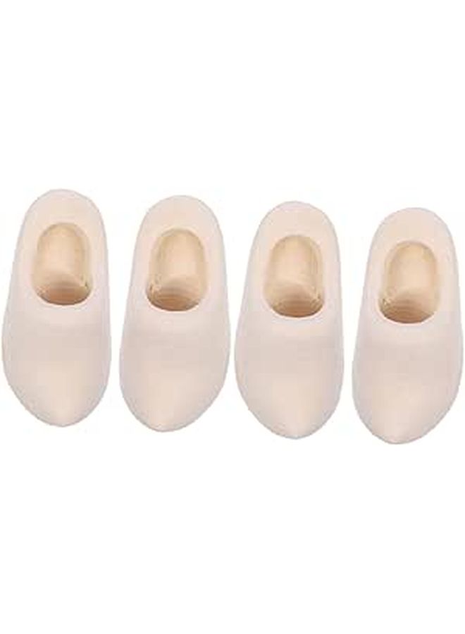 Unfinished Wooden Dutch Klompen Models 2 Pairs For Dollhouse DIY Craft Miniature Decor - Image 1