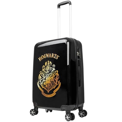 Harry Potter Suitcase for Kids Teens Hogwarts Hard Shell Luggage Rolling Suitcase 4 Wheels Travel Essentials Vacations Trips (M/L26”xW16.5”, 60L, Black) - Image 1