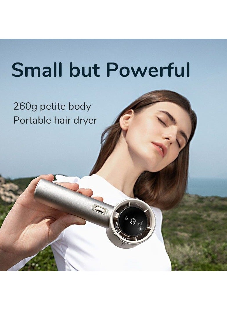 Portable Hand Fan , 100 Wind Speeds, Mini Bladeless Handheld Fan, USB Rechargeable Personal Fans, Electric Eyelash Fan - Image 2